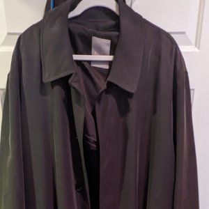 Vintage Drizzle for Saks Fifth Avenue Green Overcoat | Removable Winter Lining